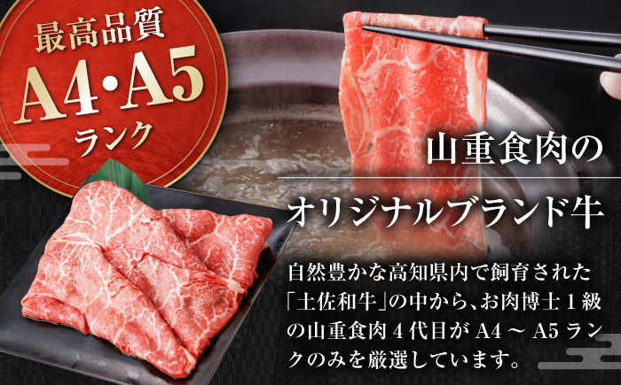 【3回定期便】高知県産 よさこい和牛 上赤身 しゃぶしゃぶ用 約500g×2 総計約3kg 牛肉 すきやき 国産 肉 A4 A5