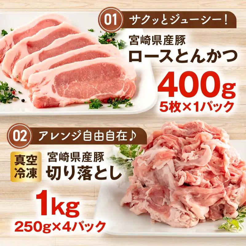 豚肉 宮崎県産 ロース バラ モモ セット 4.1kg 豚肉