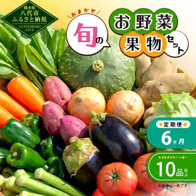 ふるさと納税 八代市 【毎月6ヶ月定期便】おまかせ旬のお野菜・果物セット! おすすめ10品以上_001-4637-A