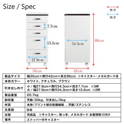 ふるさと納税 磐田市 ステンレス天板キッチンワゴン(ナチュラル)　STM-35SN |  | 03