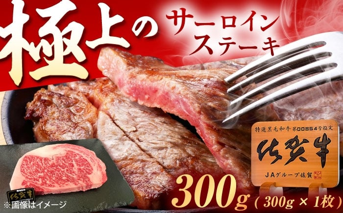 
            佐賀牛 サーロインステーキ 300g（300g×1枚） /MKミート武雄 [UEM016]
          