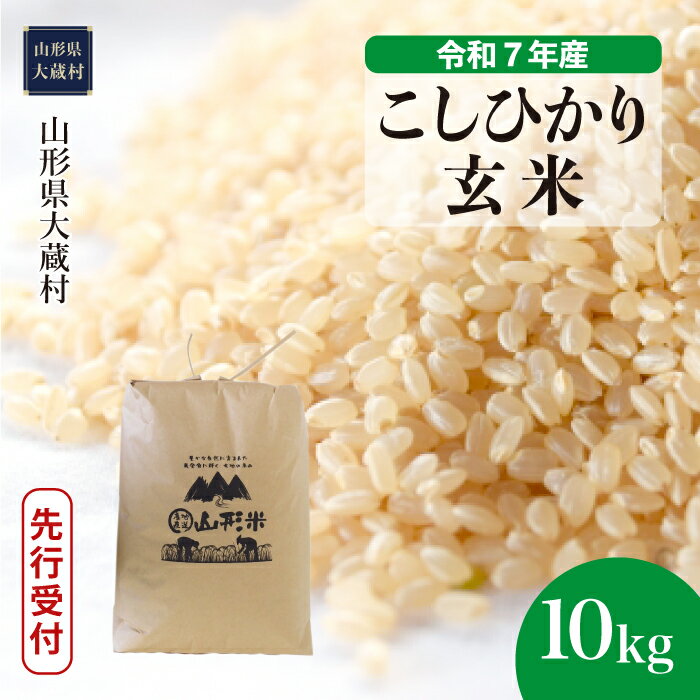【ふるさと納税】＜令和7年産米先行受付＞ 大蔵村 コシヒカリ ＜玄米＞ 10kg（10kg×1袋）