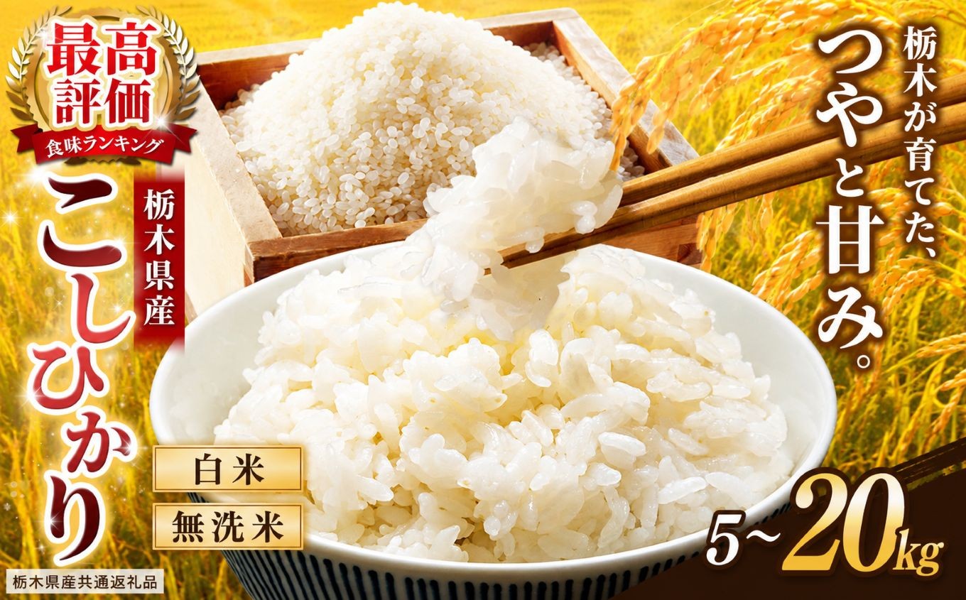 
                  【栃木県共通返礼品】栃木県産コシヒカリ 白米 選べる内容量 5kg ~ 20kg | コシヒカリ こしひかり コメ お米 米 白米 栃木県産 ご飯 飯 御飯 主食 kome 5kg 10kg 20kg 30kg 栃木県 那珂川町 送料無料
                