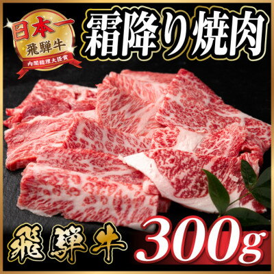 【ふるさと納税】飛騨牛 霜降り焼肉 約300g 黒毛和牛 BBQ用【配送不可地域：離島】【1733113】
