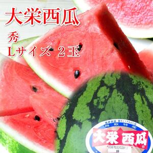999.【ふるさと納税】【先行予約】大栄西瓜　L　２玉　※6月中旬～7月中旬頃に順次発送予定