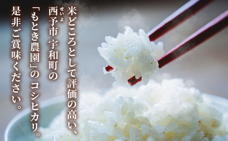 【先行予約】＜令和8年産 愛媛県西予市産 コシヒカリ 5kg（3回定期便）＞ 定期便 お米 コメ こめ 白米 精米 ご飯 新鮮 5キロ 愛媛県産 宇和町産 こしひかり 特産品 もとき農園 愛媛県 西予