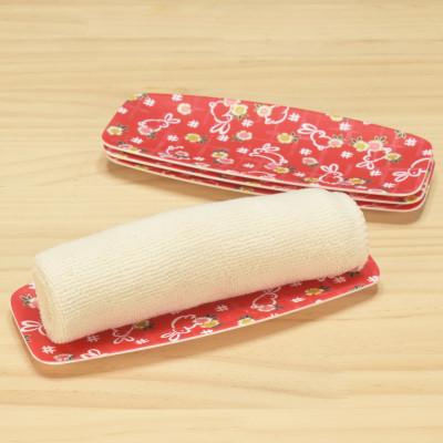 ふるさと納税 和歌山市 友禅和紙 おしぼり トレー 小花 舞うさぎ 5枚セット 食洗機対応の和風おしぼりトレー |  | 01