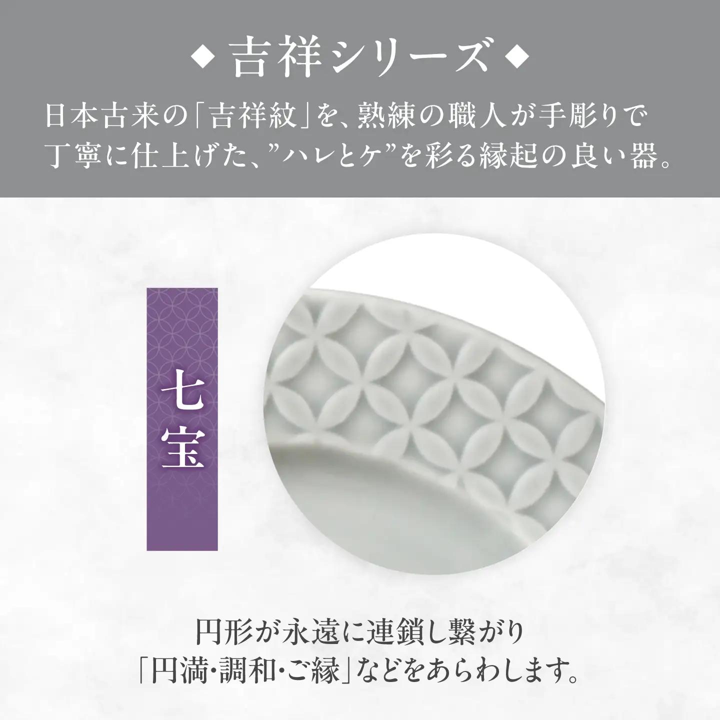 【美濃焼】 吉祥 19リム皿 七宝 2枚セット 瑞浪市 / JS企画 小田陶器  陶器 食器 お皿 皿  お皿 リムプレート 丸皿[AZAZ335]