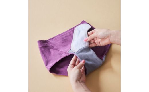 【デビューセット】ayame 吸水サニタリーショーツセット（ハイウエスト丈）【吸水パット2枚付き】｜ 分離型吸水ショーツ　オーガニックコットン　消臭機能　日本製　※離島への配送不可