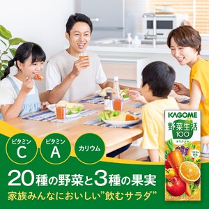 【 定期便3ヶ月連続お届け 】 カゴメ 野菜生活100 オリジナル 200ml 24本 野菜ジュース 紙パック