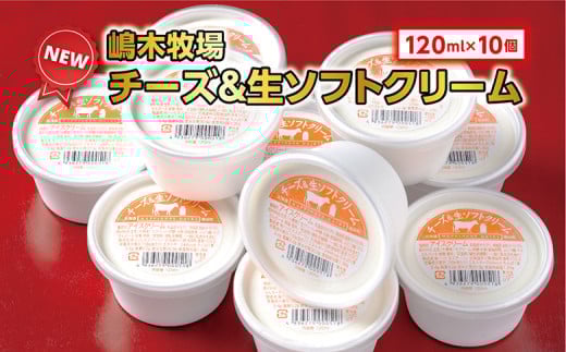 
北海道 牧場のチーズ＆生ソフトクリーム 10個 アイスクリーム アイス スイーツ 池田町 ジェラート ギフト ソフトクリーム 120ml×10個 国産
