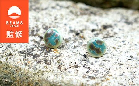 TILE ART Terra Collection ピアス 瑞浪グリーン 瑞浪市 / TILEmade アクセサリー タイル [AZCD007]