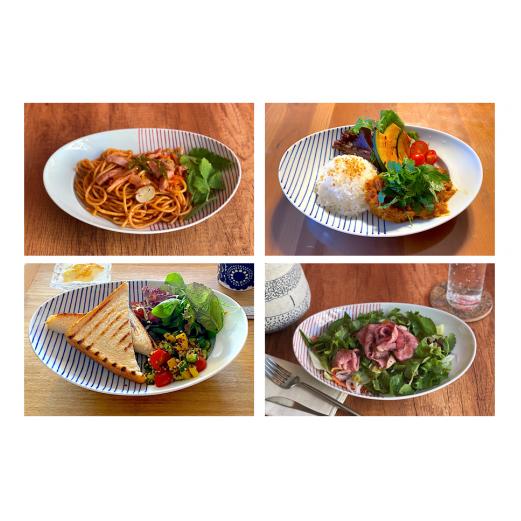 有田焼【其泉】オーバル皿 ストライプ2色ペア 賞美堂本店 A25-404_イメージ5
