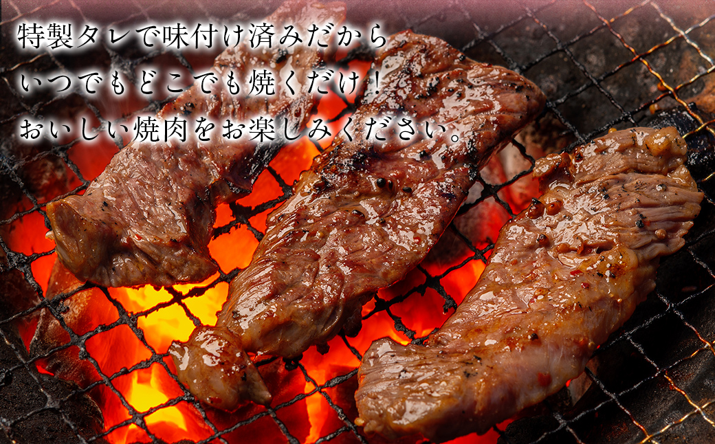 【3か月定期便】牛ハラミ味つき焼肉用 1kg (500g×2) MROBM047