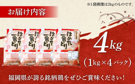 【大容量！】はかた一番どり 鶏肉 鶏むね肉 4kg ＜肉のくまもと屋＞ 那珂川市 鶏むね 九州産 サラダチキン 唐揚げ 地鶏 ムネ肉 鶏肉 鶏 モモ ムネ むね むね肉 サラダチキン 鶏もも肉 鶏むね