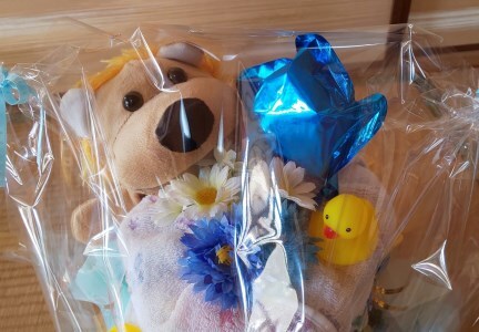 オムツケーキ　Mサイズ（ブルー）（015_5002）