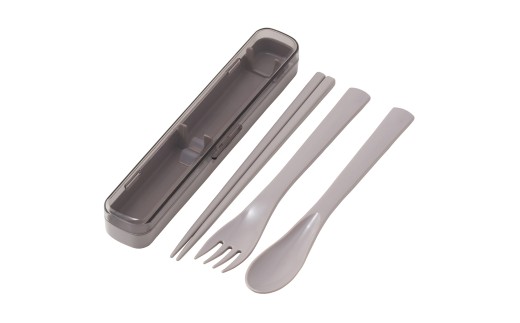 食洗機対応箸 スプーン フォーク カトラリーセット 【スモーキーグレー】 TAC1 【携帯 はし 大人 お弁当 おしゃれ トリオセット トリオ】 スケーター 725944 奈良県 奈良市 skt069