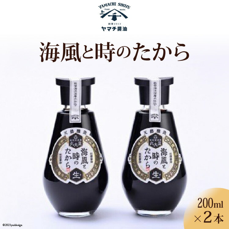 【ふるさと納税】 醤油 天然醸造醤油 海風と時のたから 200ml 2本 計400ml 詰め合わせ セット [近岡屋醤油 ヤマチ醤油 石川県 宝達志水町 38601209] しょうゆ 調味料 お試し おためし 化粧箱