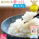 【ふるさと納税】 【無洗米】 令和6年産 金のめし丸 夢つくし 精米 5kg 米 無洗米 夢つくし 森光商店 老舗 福岡 お米 ごはん ご飯 お弁当 おにぎり 金のめし丸県産米 福岡ブランド米 めし丸 志免 志免町 福岡県