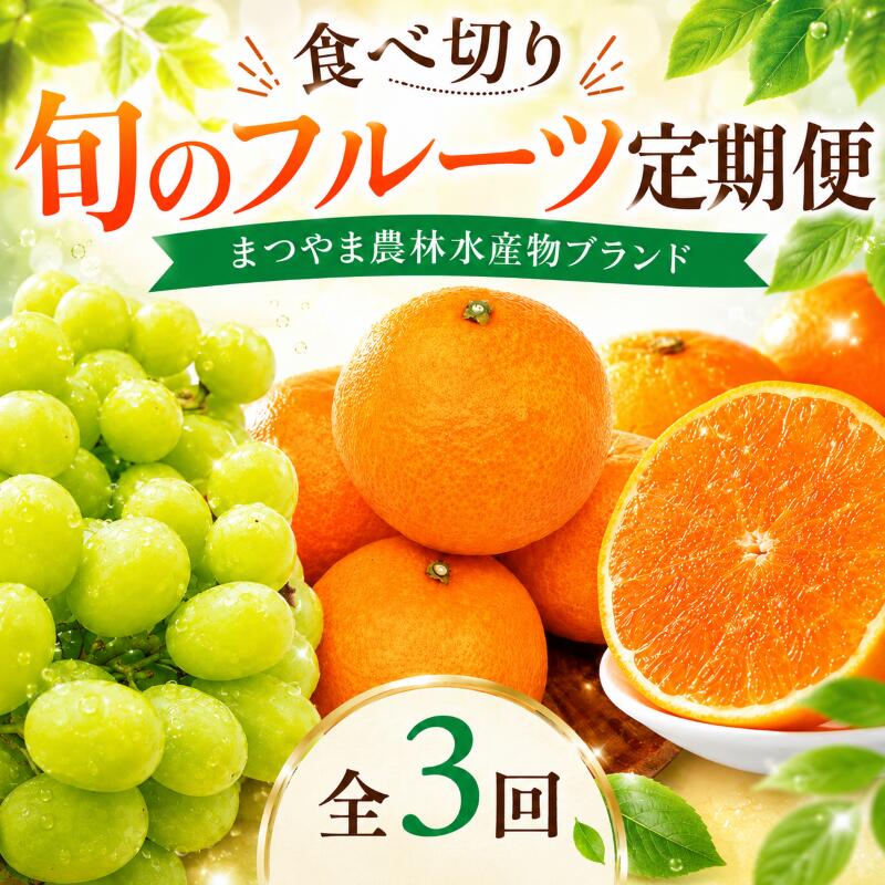 【ふるさと納税】 【全3回】食べきり 旬のフルーツ定期便 まつやま農林水産物ブランド | フジ・アグリフーズ みかん 愛媛蜜柑 愛媛ミカン みかん ミカン mikan 蜜柑 柑橘 フルーツ 果物 シャインマスカット ぶどう 数量限定 人気 おすすめ 愛媛県 松山市 送料無料