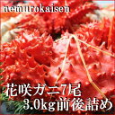 【ふるさと納税】【12月22日決済確定分まで年内配送】[北海道根室産]花咲ガニ7尾(計3.0kg前後) C-57054