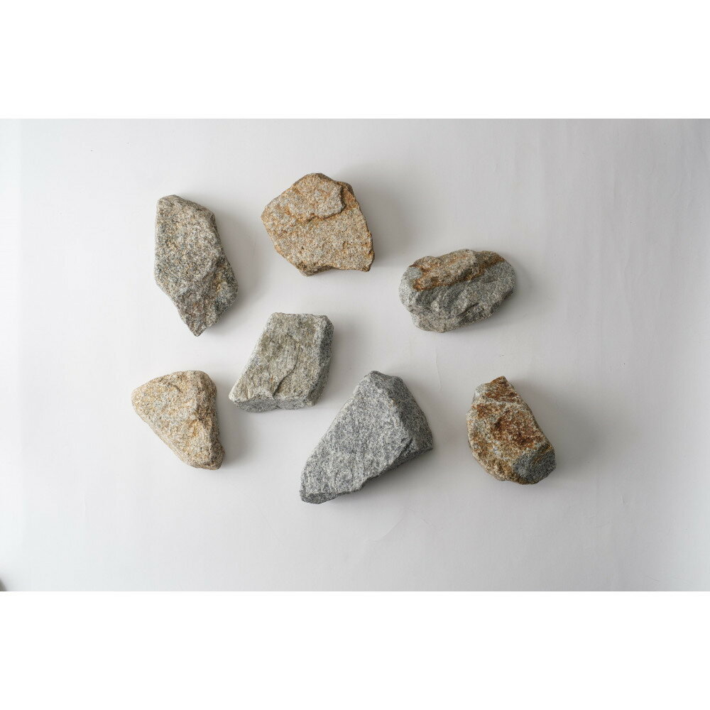 【ふるさと納税】TAKIBISM x ISHINOMAKI 庵治石7個セット(加工なし) 焚火台 STONE QUEST 折りたたみ脚用 | アウトドアグッズ