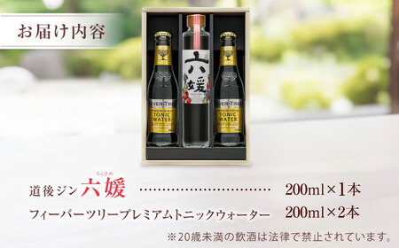 【お中元対象】クラフトジン 道後ジン 六媛 200ml×1本・トニック 200ml×2本 酒 BJAI001