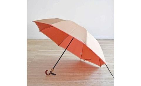 【数量限定】かさね　折りたたみ傘　55cm　8本骨(ベージュ×ピンク)　高級傘　プレゼント　ご褒美