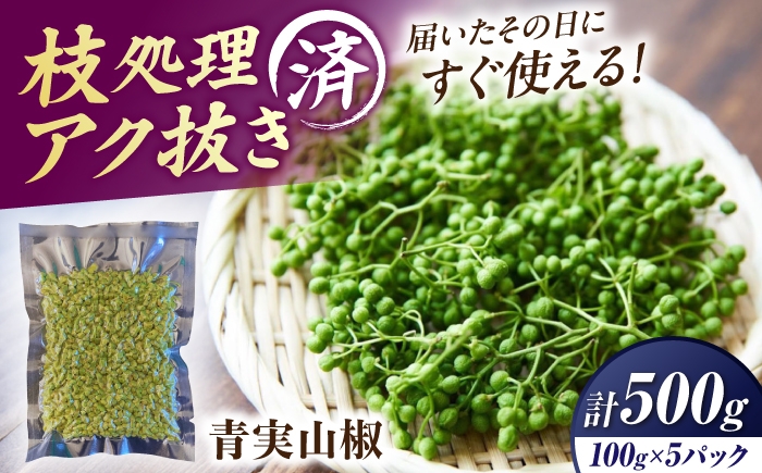 
                  【佃煮の伊吹】青実山椒 500g 山椒 さんしょう 下処理済み 枝処理 アク抜き済み 青実山椒 冷凍 真空 小分け 滋賀県長浜市/伊吹食品株式会社 [AQCA013]
                