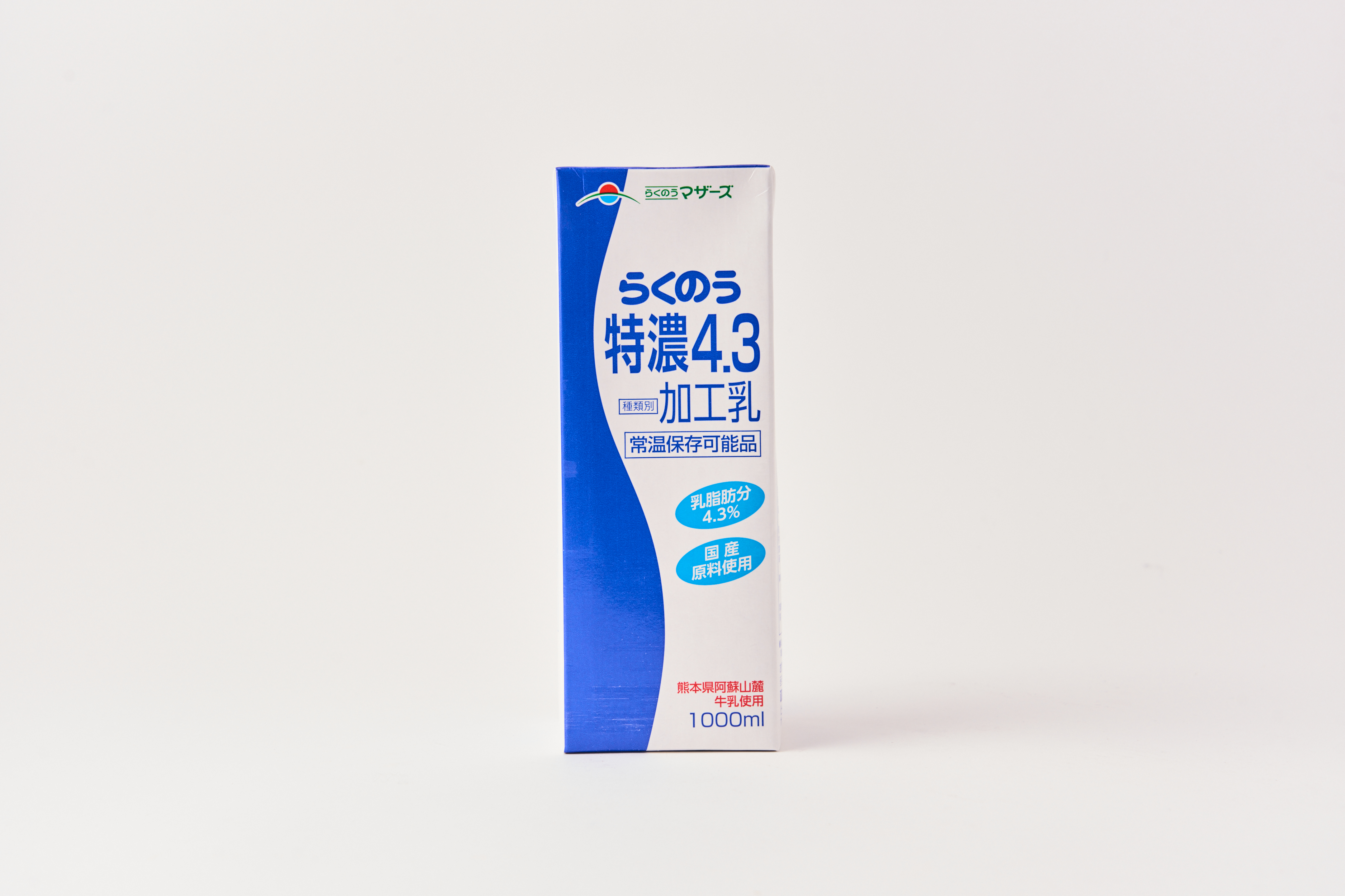 らくのう特濃4.3 1L×6本 計6L 紙パック ミルク 牛乳 加工乳