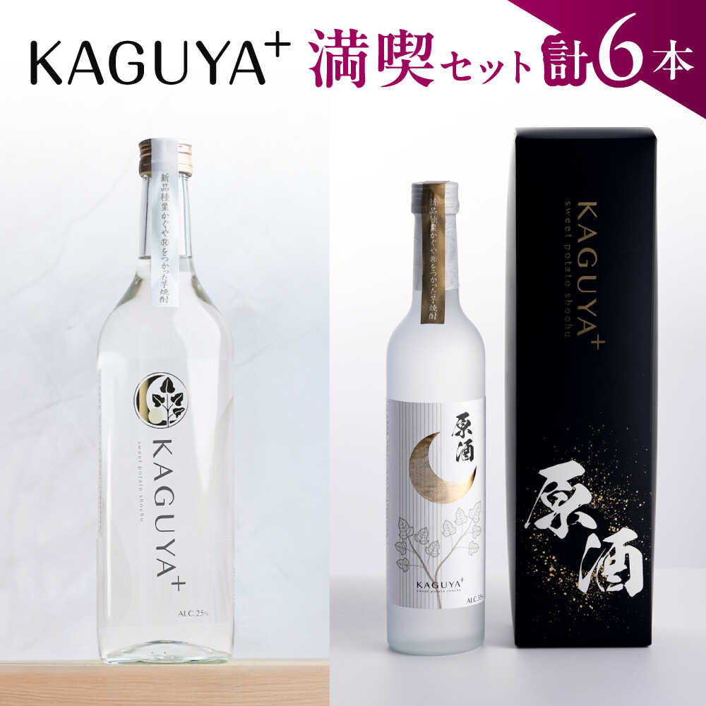 【ふるさと納税】KAGUYA＋ 満喫セット 計6本（25度720ml箱なし/原酒35度500ml箱入り 各3本）　本格芋焼酎【合同会社フードラボマーケティング】[AYDE006]