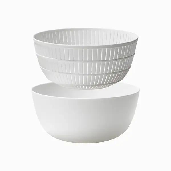 米とぎにも使える ザル ボウル ホワイト ／ キッチン用品 調理器具 耐熱 電子レンジ対応 食洗機対応 ライクイット like-it 奈良県 葛城市【like023-3A】