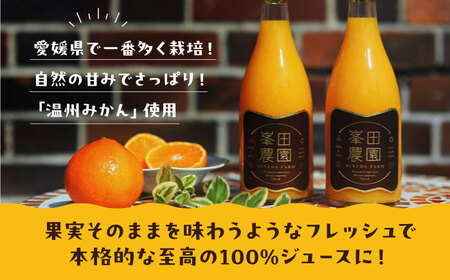 愛媛県産 大人気の手作り「温州みかん」100%ストレートジュース（720ml×6本）　愛媛県大洲市/峯田農園[AGBT014]