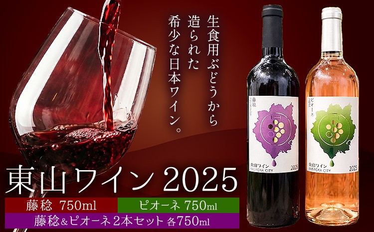 
                  東山ワイン2025 750ml 選べる 藤稔 ピオーネ 2本セット 東山農園《30日以内に出荷予定(土日祝除く)》 岡山県 笠岡市 ブドウ 葡萄 ギフト お取り寄せ 送料無料
                