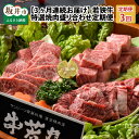 【ふるさと納税】定期便 肉 牛【3ヶ月連続お届け】 (国産 和牛) 坂井市産 福井県産 若狭牛 特選焼肉盛り合わせ定期便