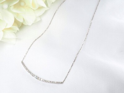 PT900 0.30ctダイヤモンドグラデーションラインネックレスP2451