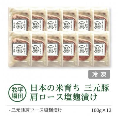 ふるさと納税 酒田市 【平田牧場】日本の米育ち◆三元豚 肩ロース塩麹漬け　100g×12パック |  | 01