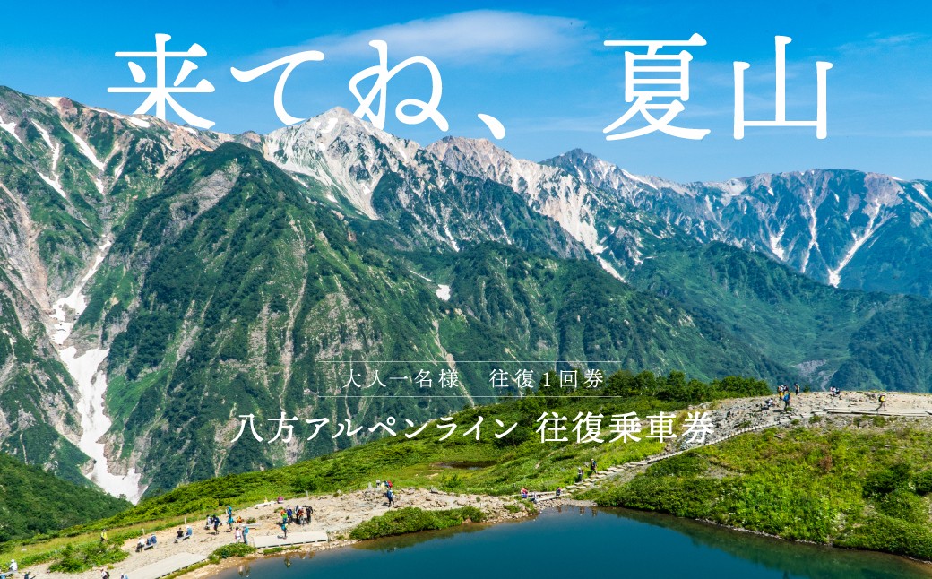 
                  八方アルペンライン 往復乗車券 大人1名分/長野県白馬村　北アルプス　絶景　登山・ハイキング　トレッキング　ゴンドラ　リフト　行楽　新緑　紅葉　【L0170269】
                