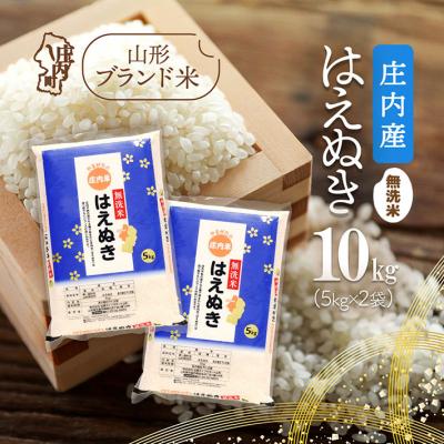 ふるさと納税 庄内町 庄内産 はえぬき無洗米 10kg 5kg×2袋 令和7年産 2025年産 ブランド米