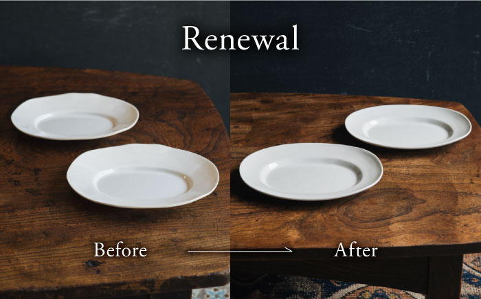 【波佐見焼】ゆらぎオーバル ミルク色 2枚セット 食器 皿【イロドリ】 [KE54]