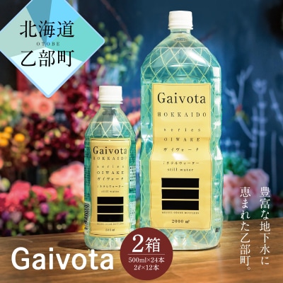 【Gaivota　1箱(500ml×24本/箱)+1箱(2L×6本/箱)】天然シリカ水