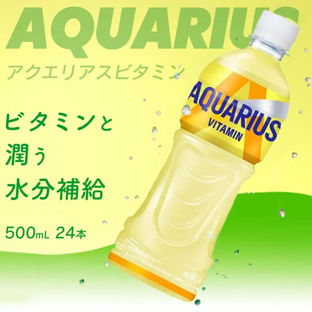 【2か月連続お届け】アクエリアス ビタミン　500ml PET×24本　【04301-0684】