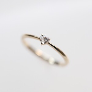 K10YGハートシェイプカットダイヤモンドリング H-7