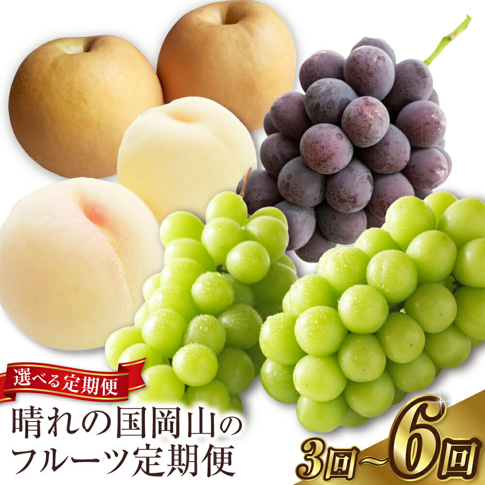 【ふるさと納税】フルーツ 定期便 2025年 先行予約 晴れの国 岡山 の フルーツ定期便 《3回・4回・6回》コース 桃 もも 葡萄 ブドウ 梨 晴王 ニューピオーネ 岡山県産 国産 セット ギフト 岡山県 倉敷市　【2025年7月または2025年9月より発送開始予定】