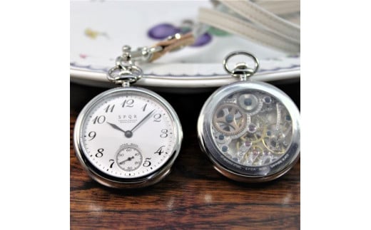 ＜提時計 機械式＞SPQR Superiore 【ストラップ】ブラック【腕時計 時計 ブランド SPQR スポール メンズ レディース 男女兼用 ギフト プレゼント 贈り物 ストラップ 懐中時計】