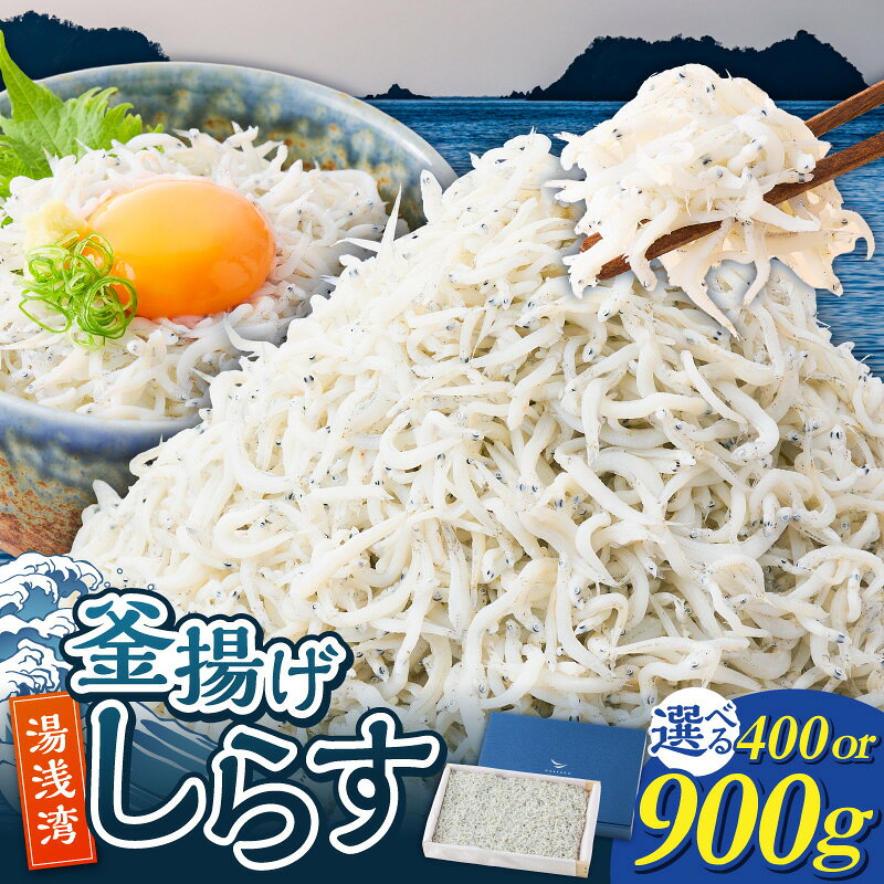 【ふるさと納税】釜揚げしらす 木箱入り 選べる 容量 約400g 約900g 水揚げ 新鮮 釜揚げ しらす 魚 海鮮 魚介 海産物 サラダ 和え物 料理 アレンジ いわし 稚魚 おやつ おつまみ グルメ 海の幸 ご飯のお供 お取り寄せ お取り寄せグルメ 和歌山県 湯浅町 送料無料
