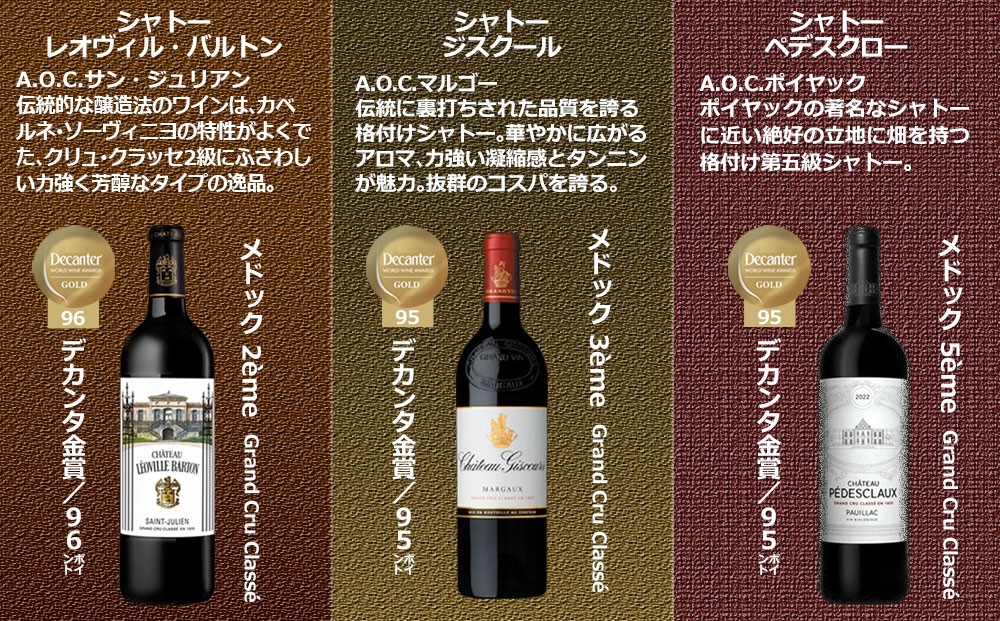 FD619福智山ダム熟成デカンタ金賞＆メドックGC6本詰め合わせセット