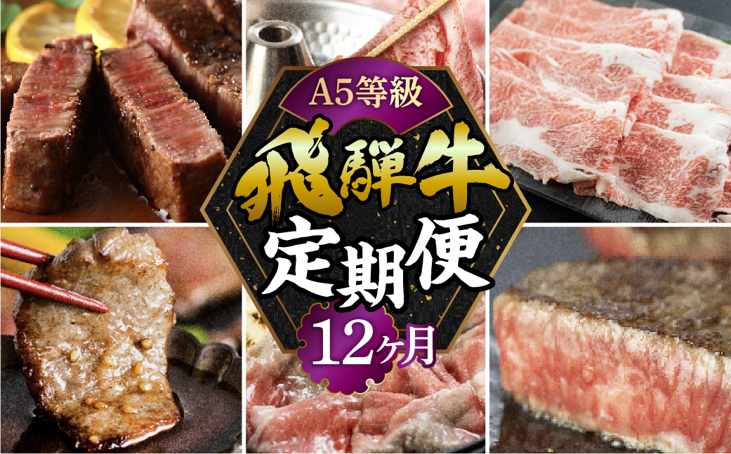 
            【定期便】A5 飛騨牛 12回 定期便 12ヶ月 毎月 食べ比べ 牛肉 肉 和牛 国産牛 黒毛和牛 焼肉 すき焼き すきやき しゃぶしゃぶ ステーキ 赤身 霜降り お楽しみ トキノ屋食品 本巣市 定期便 肉 お楽しみ 定期便 牛肉   [mt356]
          