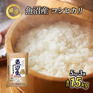 令和7年産『お米アドバイザー厳選！』魚沼産コシヒカリ 精米15kg（5kg×3） 