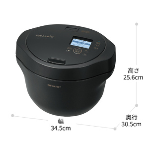 U117 SHARP ヘルシオ　ホットクック KN-HW24H-B（プレミアムブラック）